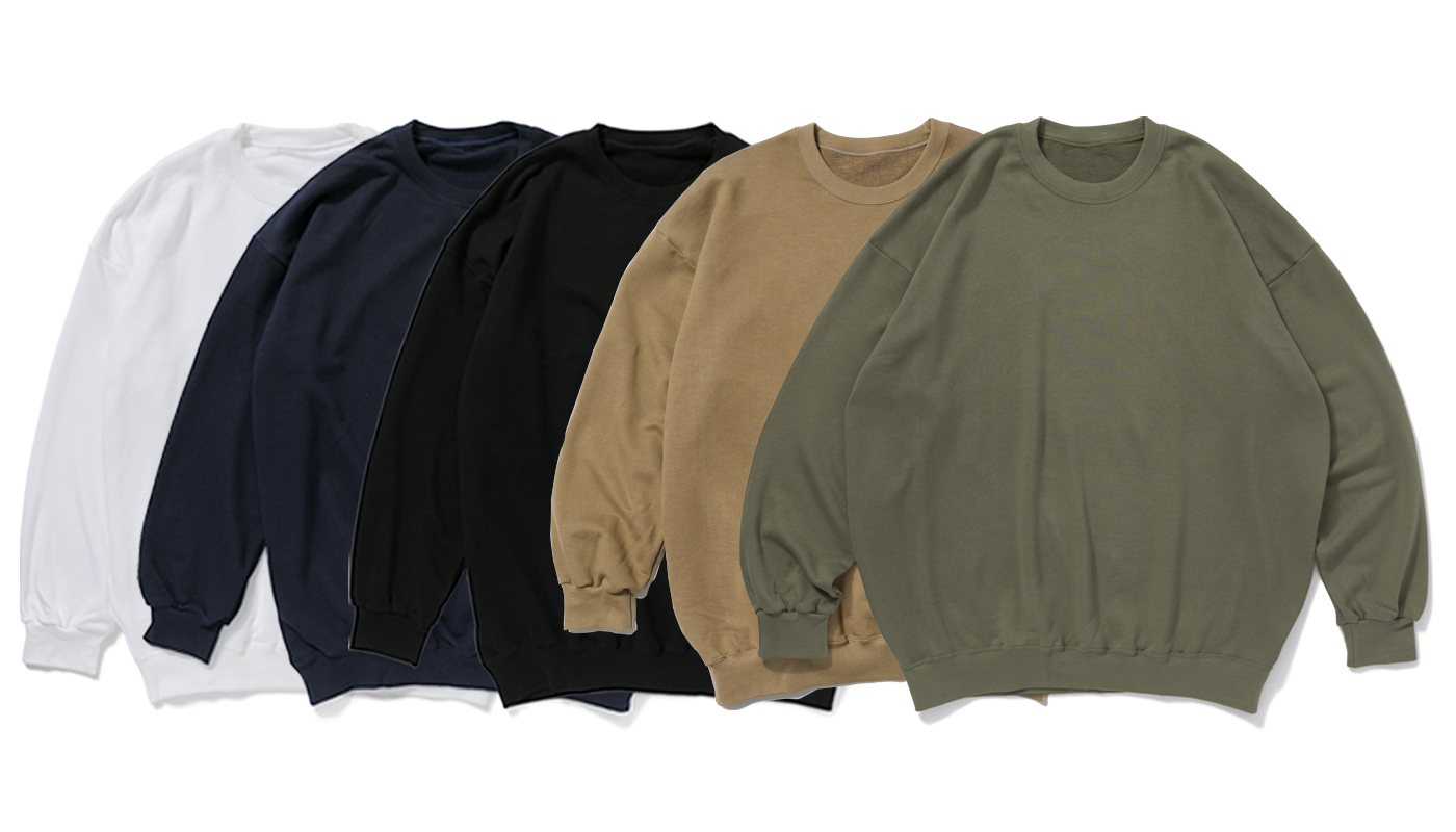 ビッグスウェットシャツ(5色)ネット限定販売のお知らせ | 久米繊維工業 